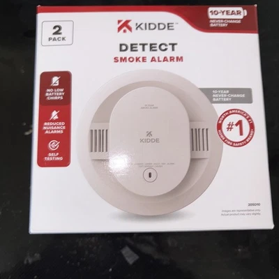 Kidde Detector de Humo Batería 10 Años con Luces de Advertencia LED Paquete de 2 -Mdl: 20SD10 Foto 1 de 4
