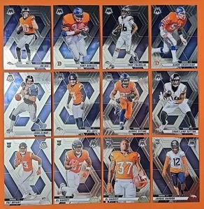 🔵🟠🔵 2025 MOSAIC DENVER BRONCOS COMPLETE BASE TEAM SET (12 CARD LOT) 🟠🔵🟠 - Picture 1 of 13