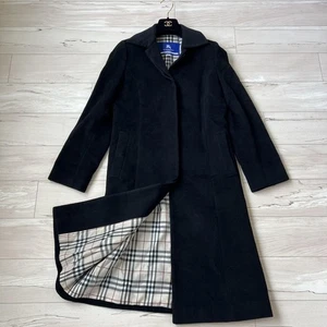 Burberry Blue Label Angora Wool Long Coat Nova Check from Japan - Picture 1 of 12