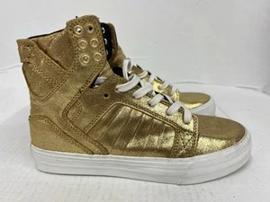 SUPRA SKYTOP SKATE SHOES IN GOLD Women’s 6.5 US | New | Free Ship! - Picture 1 of 6