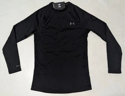Under Armour CG Base 4.0 Extreme Baselayer 1353349 man black crew shirt New $100 - Image 1 of 3