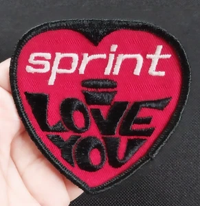 Vintage Embroidered Sew On Jacket Vest Hat Patch sprint I LOVE YOU - Picture 1 of 6