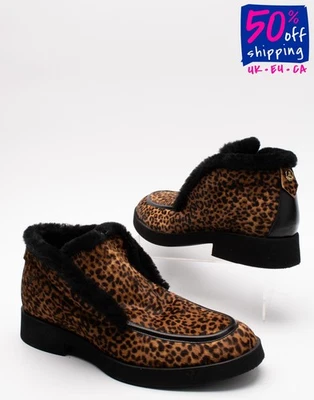 RRP€477 LORIBLU Calf Hair Ankle Boots US6 UK5 EU39 Livetech Made in Italy - Image 1 of 4