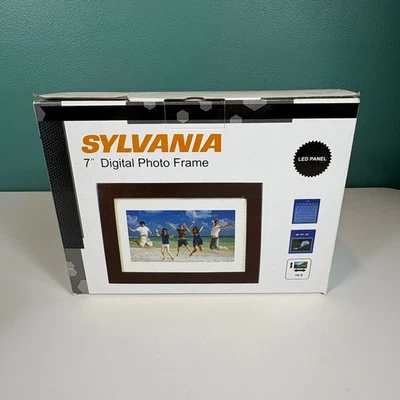 Sylvania 7" Digital Photo Frame SDPF785 LED Panel Auto Rotation Slideshow NOB - Image 1 of 4
