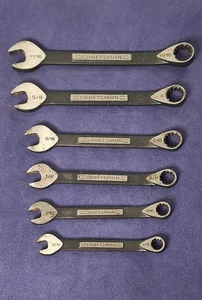 Craftsman Set di chiavi combinate spline universali SAE ossido nero 6 pezzi D-AA USA - Foto 1 di 2