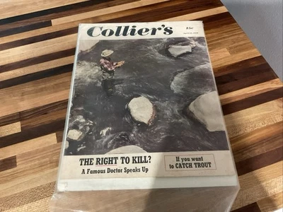 COLLIER'S magazine April 22 1950-FISHING LURES-Pekin, Illinois-Car NASH ADS - Image 1 of 4