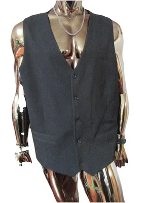 Мужской жилет Ted Baker London из черной шерстяной смеси размер 3 с цветочной подкладкой - Изображение 1 из 4