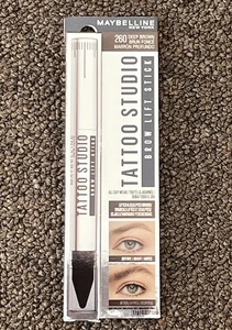 Maybelline Tattoo Studio Brow Lift Stick (260 marrone profondo) 0,038 oz NUOVO IN SCATOLA - Foto 1 di 1