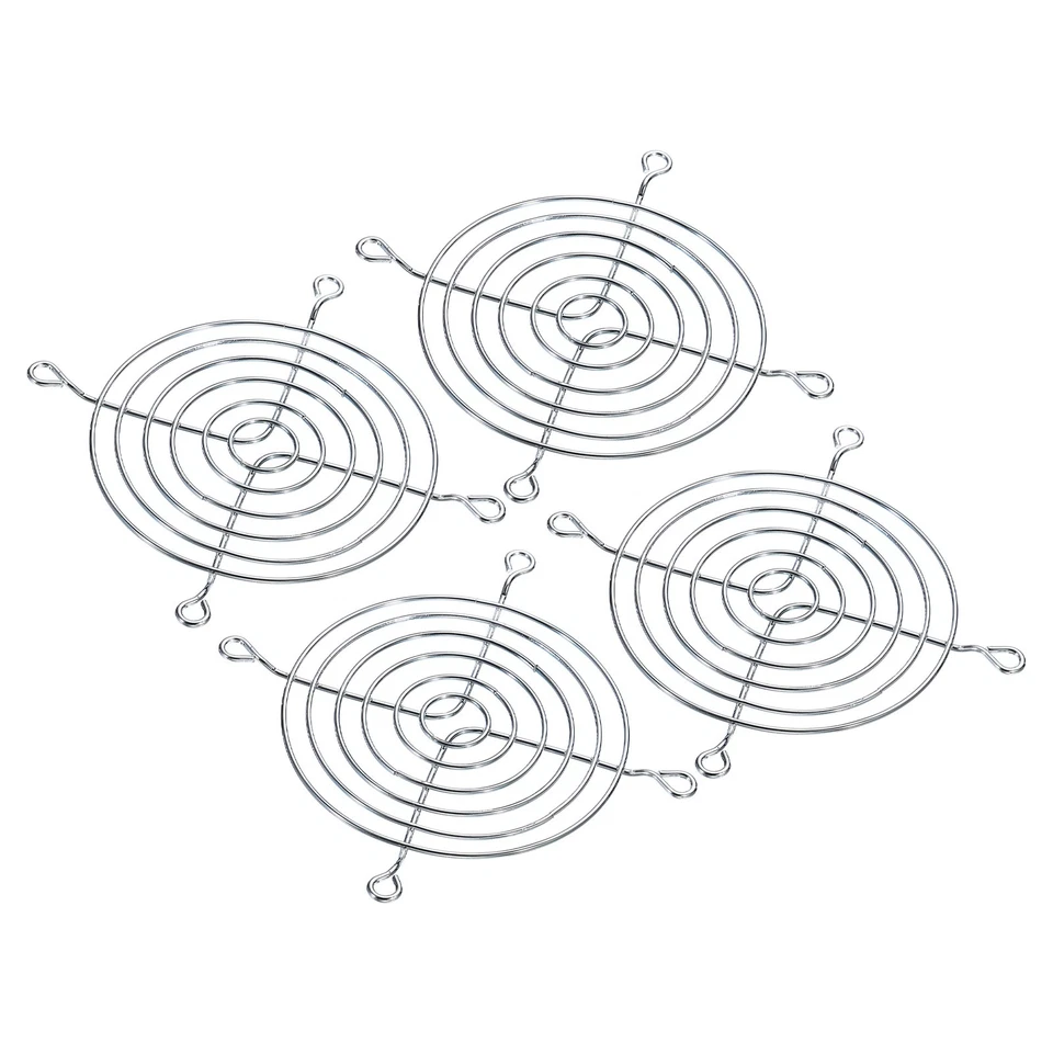 4 Packung Lüfter Metall Schutzgitter 92mm m Schraube für Schutzabdeckung Silber - Bild 1 von 4