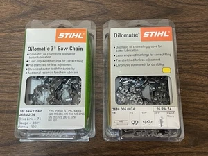 2x STIHL 18” Chainsaw Chain .325 .063 74DL Drive Links🪚 OEM Replacement Chain🌲 - Picture 1 of 6