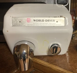 Commercial Wall Mounted Electric Push Button Hand Dryer By World Dryer Model DA5 - Picture 1 of 4