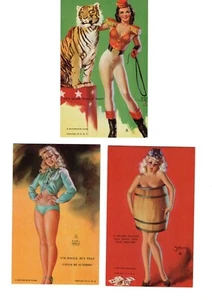 3 Mutoscope “Fun Girls” 1940’s Pin Up Glamour Ladies Cards Moran Mozert et al - Picture 1 of 5