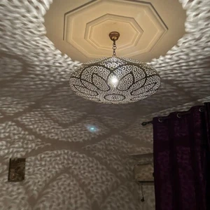 Handcrafted pendant lamp, Hanging Shade lamps, Brass Pendant Light - Model 3 - Picture 1 of 11