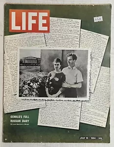 LIFE MAGAZINE OSWALD’S FULL RUSSIAN DIARY JULY 1964 VINTAGE - Picture 1 of 2