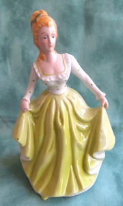 Vintage Victorian Lady Figurine in Chartreuse Dress - Picture 1 of 5