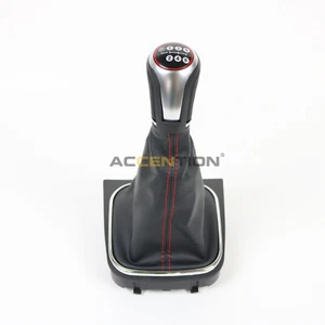 For VW Jetta 5 A5 MK5 GLI 2006 - 2011 6 Speed Gear Shift Knob With boot - Picture 1 of 9