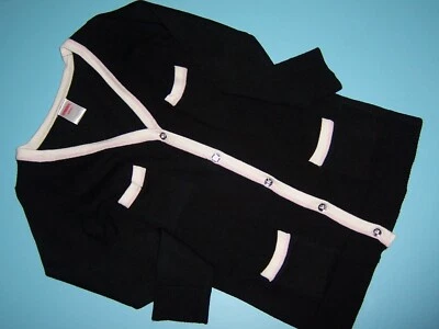 Gymboree girls "TRES FABULOUS" sz 5-6 SWEATER...CARDIGAN...BLACK - Image 1 of 3