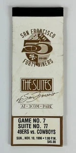 1996 San Francisco Forty Niners vs. Dallas Cowboys 6 Suite Ticket Stubs - Picture 1 of 5