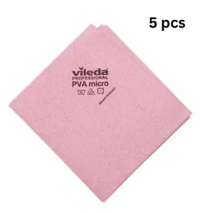 Vileda Professional 38x35 cm PVA Micro Microfibre Cloth Red x 5pcs - Picture 1 of 2