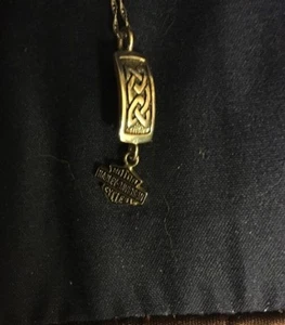 Harley Davidson Necklace 10k White Gold chain And 10k Celtic Charm - Picture 1 of 4