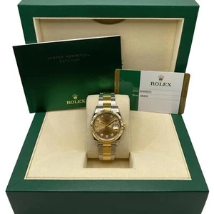 Rolex Datejust 126233 36mm Yellow Gold Steel Diamond Champagne Dial Watch 2020 - Picture 1 of 7