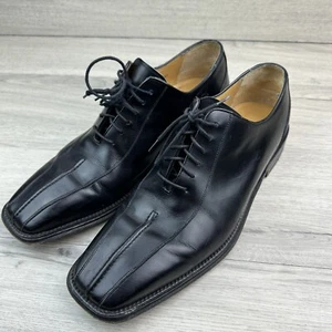 Mezlan Arpino Hombres Zapatos 10.5 M Negro Cosido Derby Zapatos de Vestir - Imagen 1 de 13