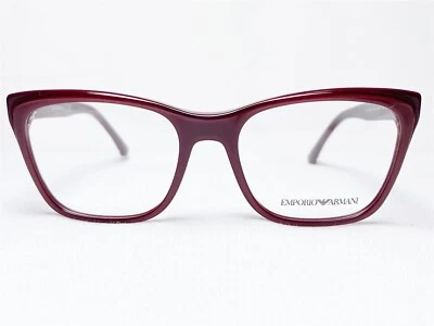 NUEVO Emporio Armani EA3146 5744 Mujer Burdeos/Cristal Monturas de Anteojos 52/17 Foto 1 de 4
