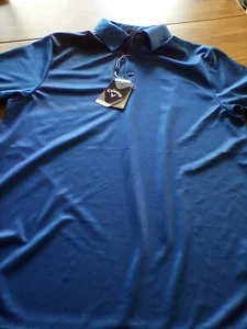 NWT - Callaway Blue with Black Accent Golf Shirt - S - Picture 1 of 4