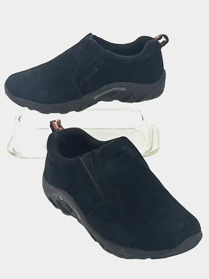 Zapatos Merrell Jungle Moc para niños talla 5 M EE. UU. negros gamuza sin cordones senderismo J95631 Foto 1 de 4