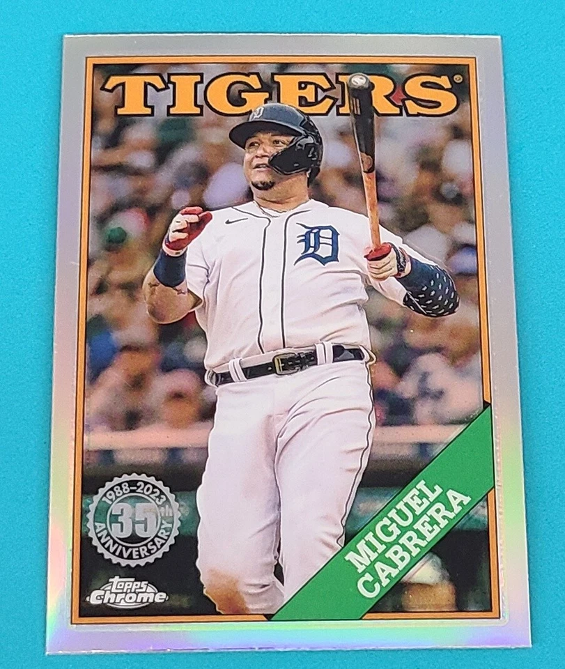2023 Topps Chrome '88 Topps Refractor #88BC-4 Miguel Cabrera BASEBALL Card T6 - Image 1 of 2