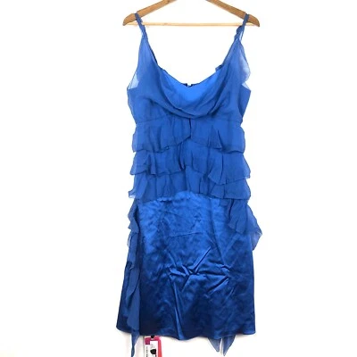 Alannah Hill Do A Little Dance Dress Sleeveless Tiered Ruffle Blue Size 12 New - image 1 of 4