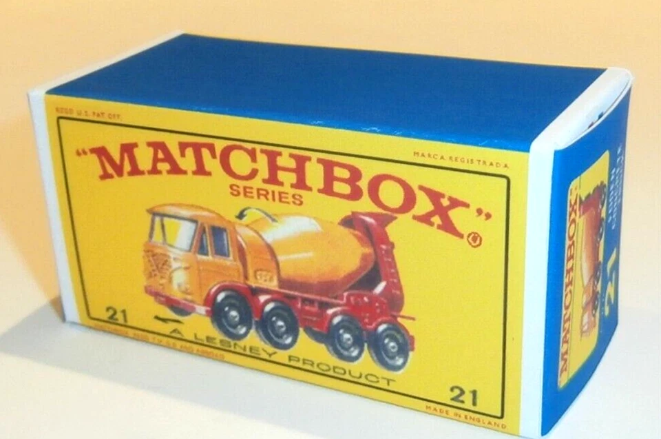 Matchbox Lesney No  21 Foden Concrete Truck Empty Repro E Style Box.. - Image 1 of 1