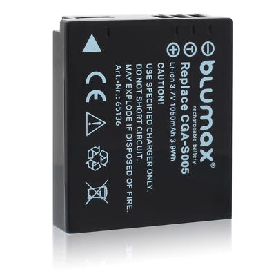 Blumax Akku passend für Panasonic CGA-S005 DMC-LX2 , LX9 CGA-S005E/1B 1050 mAh