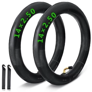 2-PCS Heavy-Duty 14x2.50 Inner Tube with 2 Steel Tire Levers 14 Inch E-bikeTu... - Picture 1 of 8