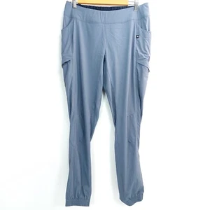 Macpac Long Pants Womens Sz 12-14 Dark Grey Lightweight Elastic Waist Hem Pocket - Picture 1 of 12
