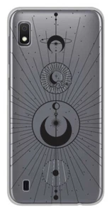 Coque en silicone imprimée compatible Samsung Galaxy A10 Cercles de Lune - Photo 1 sur 3