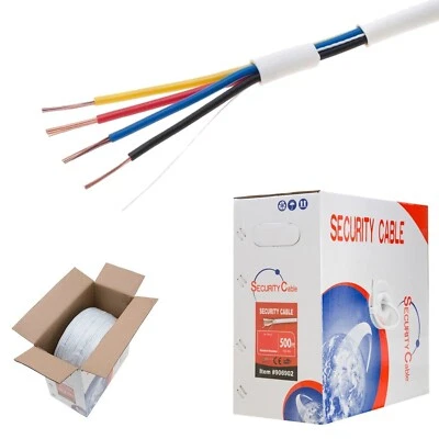 CABLE-ZILLA 1000FT Security Cable 22/4AWG Stranded Unshielded CCA Fire Burglar Alarm Wire