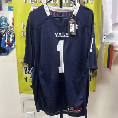 Yale Under Armour Authentic Jersey #1 Navy Blue Men Size Medium NWT - Image 1 of 4