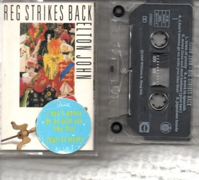 ELTON JOHN - Reg Strikes Back - Cassette Tape Album *Playtested* Foto 1 de 2