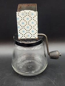Androck Food & Nut Chopper Grinder Blue Star Design with Glass Jar USA 1940s Vintage - Bild 1 von 7