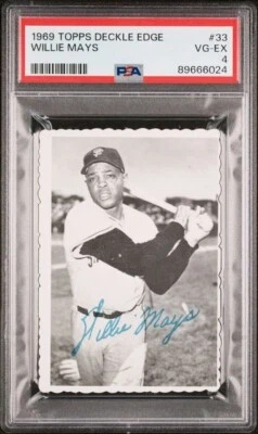 1969 Topps Deckle Edge #33 Willie Mays Salón de la fama PSA 4 en muy buena condición-ex Giants De colección Foto 1 de 2