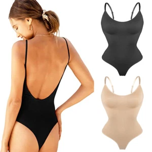 Comfort Backless Bodysuit Shapewear Tummy Control Full Body Shaper Tank Tops - Picture 1 of 42