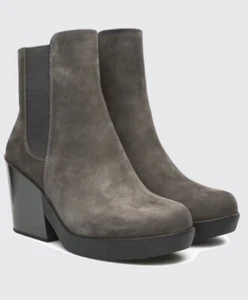 Camper Women's EU 39 US 8.5 Grey Suede Platform Ankle Boots Block Heel - Picture 1 of 12