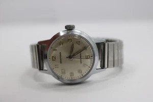 Vintage Ladies Wakmann France 7 Jewel Manual Wind Watch Stretch Band 27mm - Picture 1 of 6