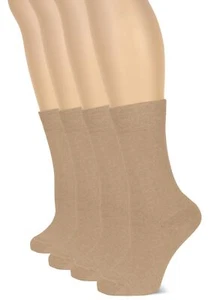 Women's Cotton Crew Socks | Plain Color Regular Fit Soft Casual Socks for Tro... - Picture 1 of 7