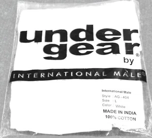 Vintage Under Gear By International Male Bikini Brief White Large Cotton India - Picture 1 of 6
