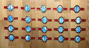 Vintage set 20 label cigar band bands L. janssens maldegem Belgium regions #598 - Picture 1 of 10