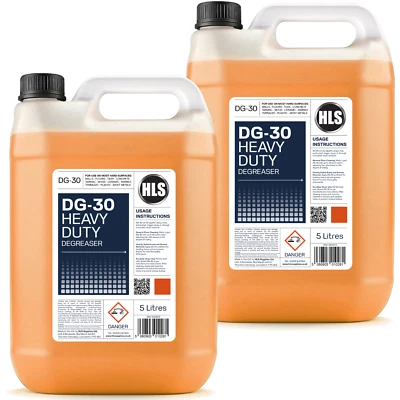 HLS SUPPLIES DG-30 Heavy Duty Degreaser - Fast Acting Floor Cleaner & Degreaser 2 x 5L (10L)