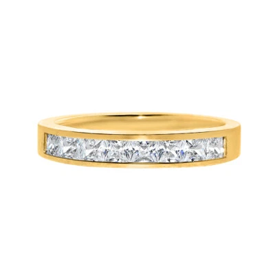 Solid Genuine 14k Gold 3/4ct Princess Diamonette Cubic Zirconia Wedding Ring - Image 1 of 4