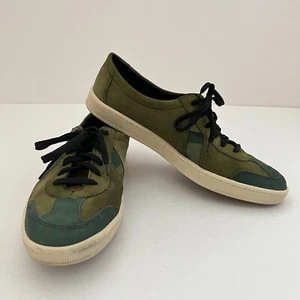 SAWA Suede Green Camo Sneaker Men's Sz 11 Made in Africa Dr Bess - Picture 1 of 12